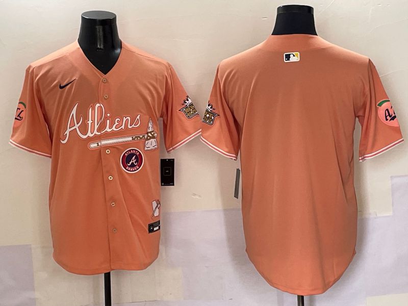 Men Atlanta Braves Blank Orange Five generations Joint Name 2025 Nike MLB Jersey style 6